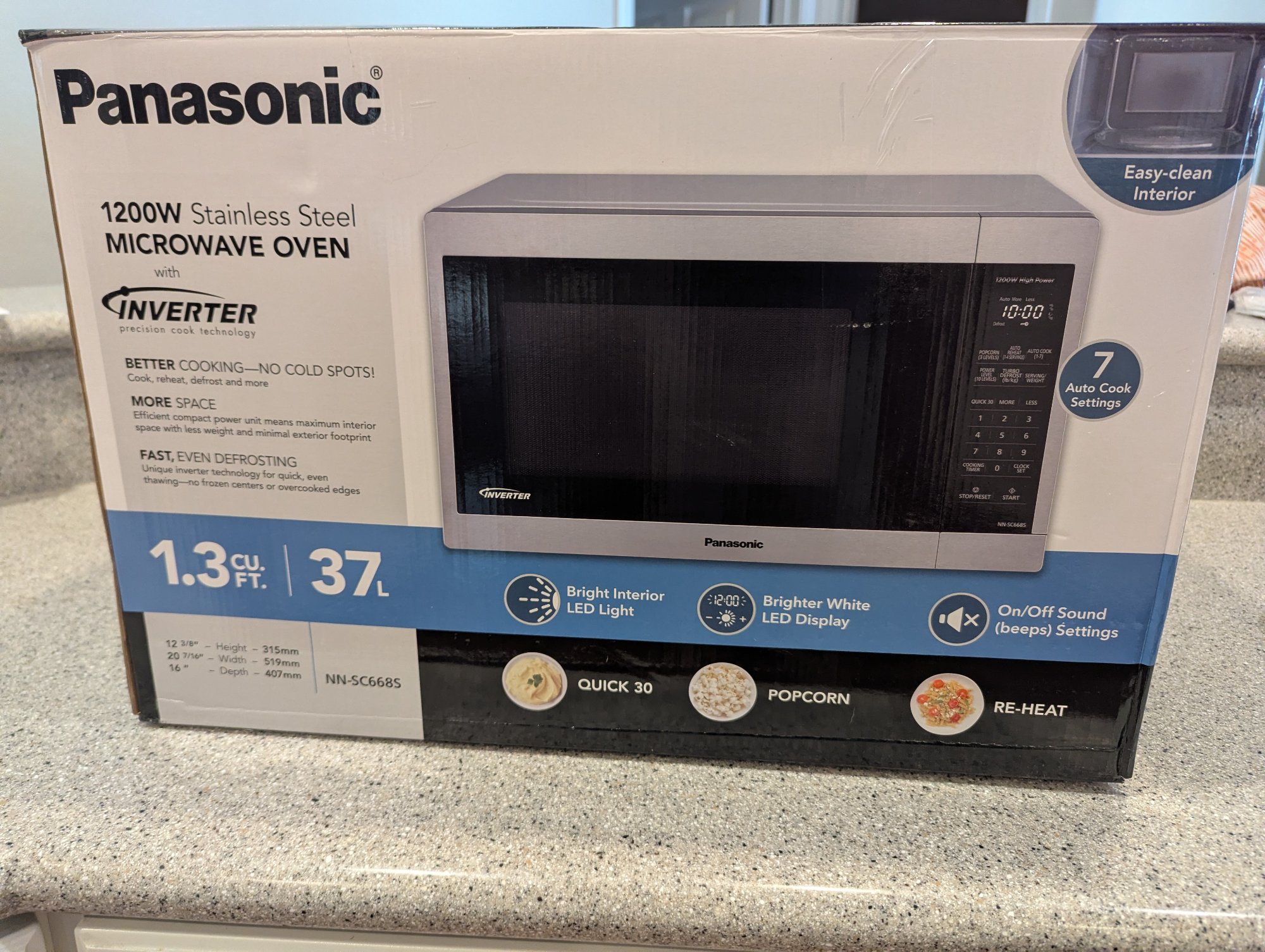 Panasonic 1.3 Cu. Ft. Stainless Steel Countertop Microwave Oven